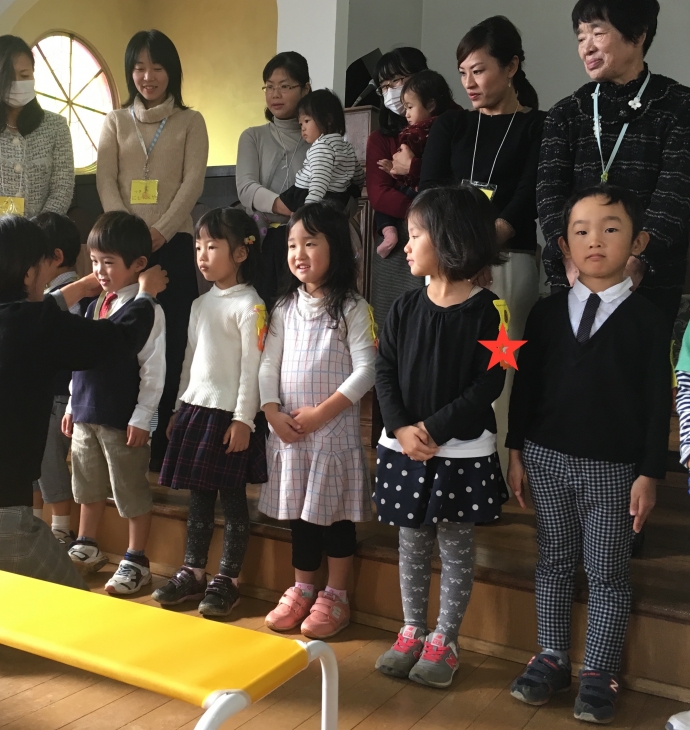 幼児祝福礼拝。